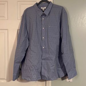 Calvin Klein Modern Collegiate Light Blue Men’s Dress Shirt Size 2X